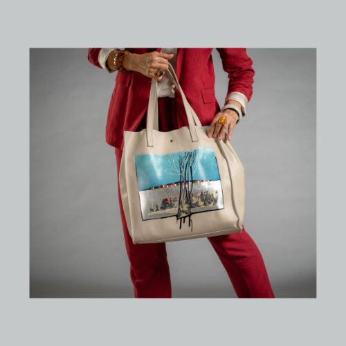 Borsa in pelle - Paesaggio - serie " paesaggi"