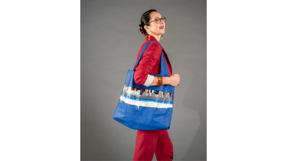 homeSITO1920-×-1080-px-2 Borsa in Pelle, Blu Cobalto, Dipinta A Mano, Made in Italy, "PAESAGGIO NEL BLU"