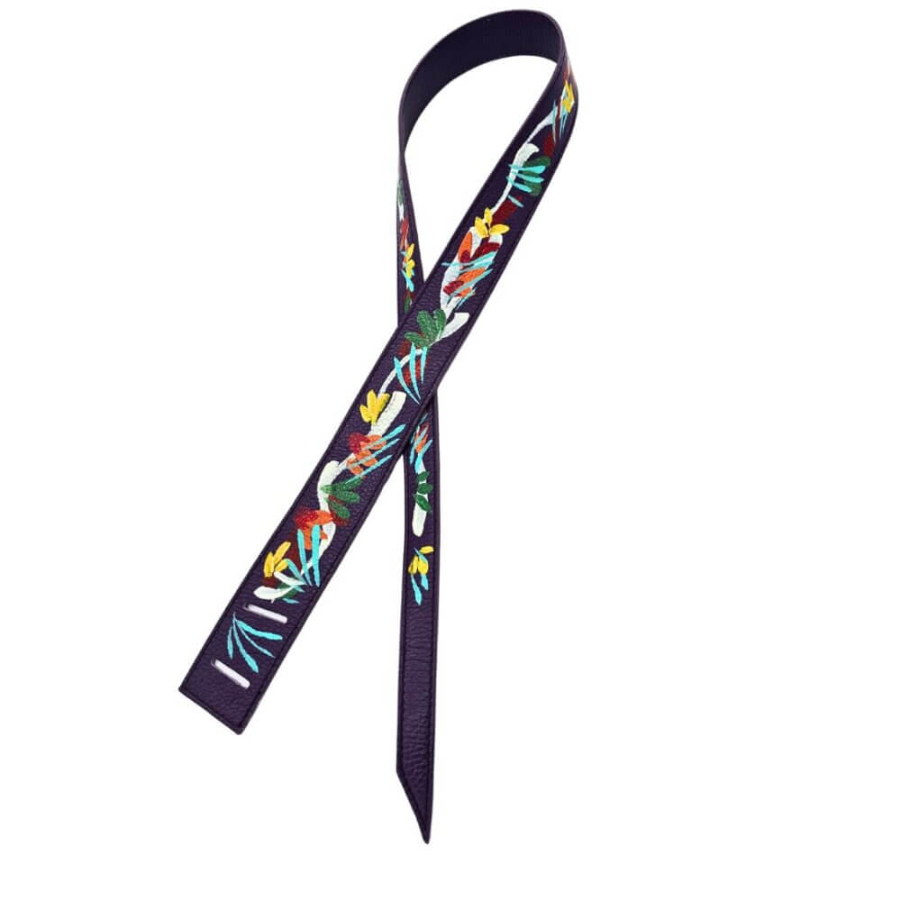 Cintura in pelle dipinta a mano