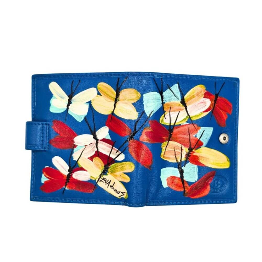 Portafoglio piccolo in pelle - Blue