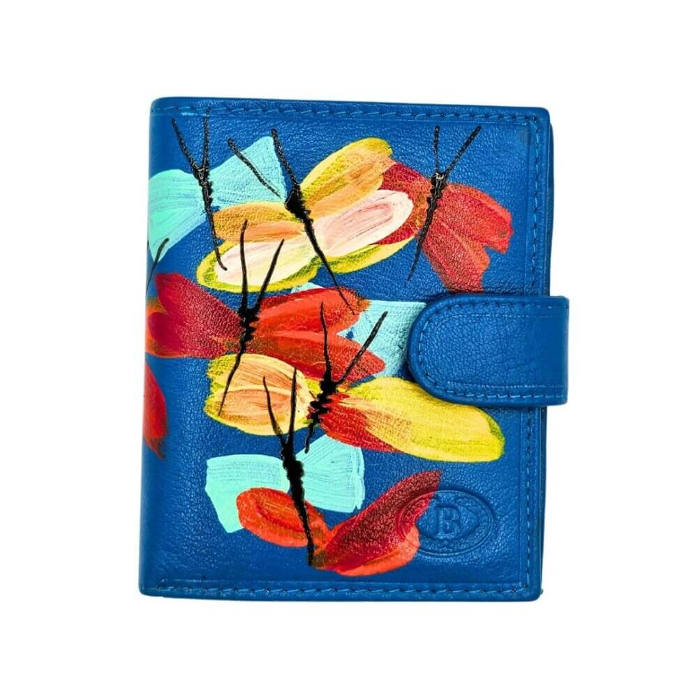 Portafoglio piccolo in pelle - Blue