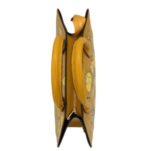 31 Borsa in Pelle, Colore Giallo, Dipinta a Mano, Made in Italy, "SARA"