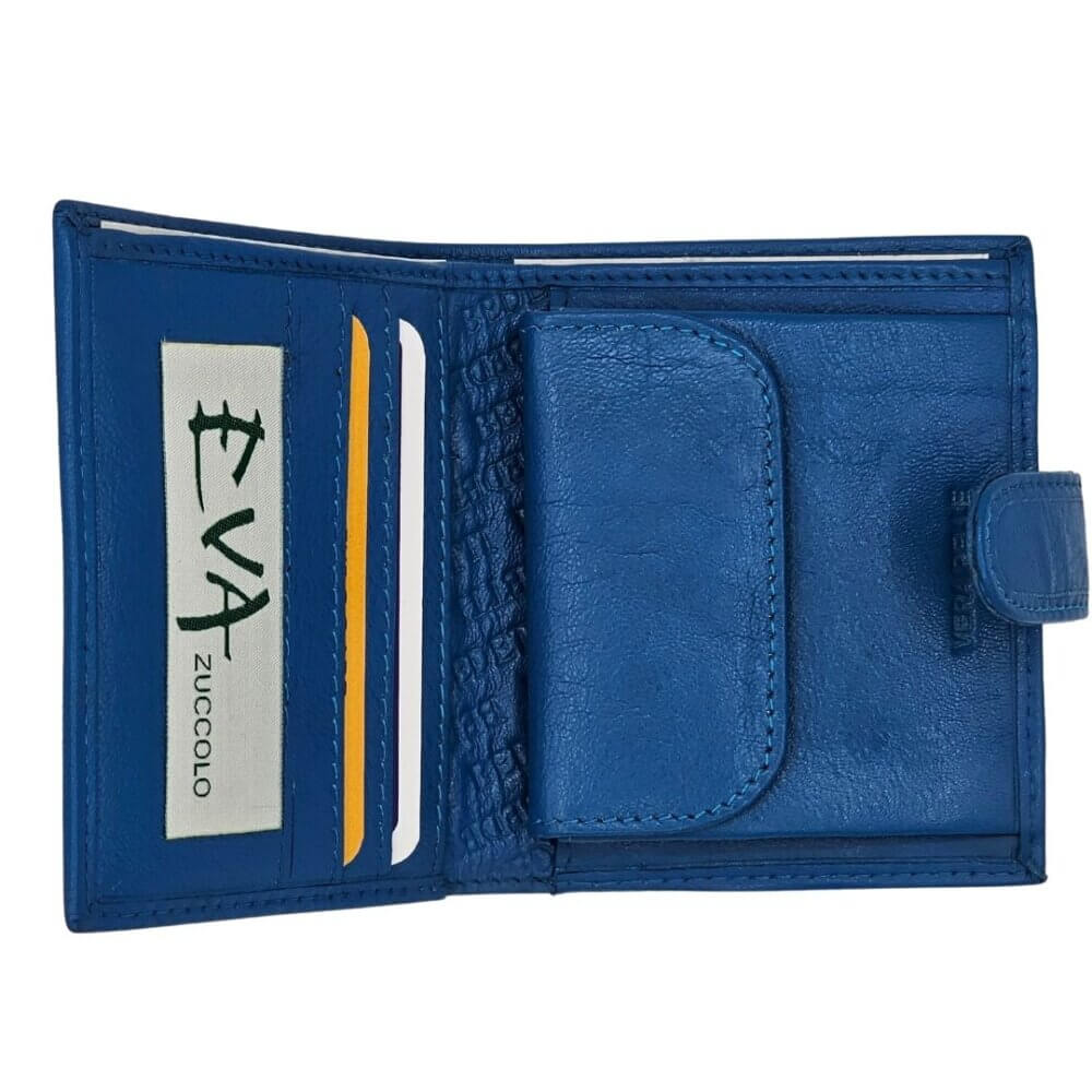 Portafoglio piccolo in pelle - Blue
