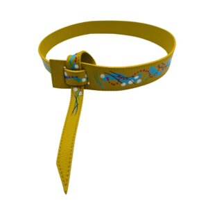 Cintura in pelle dipinta a mano