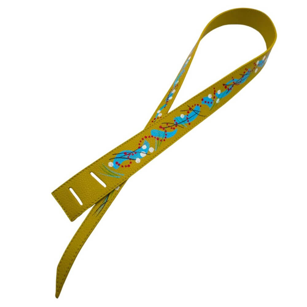 Cintura in pelle dipinta a mano